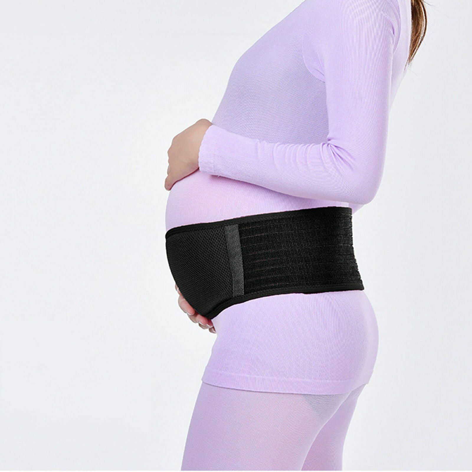 Pregnancy Belly Band - Breathable and Adjustable - Black - 
